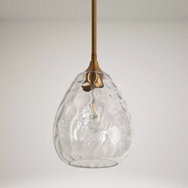 Goad Modern Teardrop Ripple Glass Pendant Light