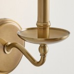 Calvert Vintage Candle Shape Metal 1/2 Light Wall Light