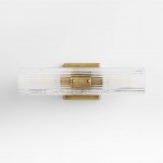 Joanna Modern 2/3 Light Ribbed Fluted Glass Wall Light