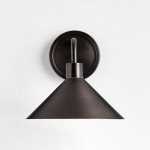 Kemp Industrial Black Brass Metal Indoor/Outdoor Wall Light