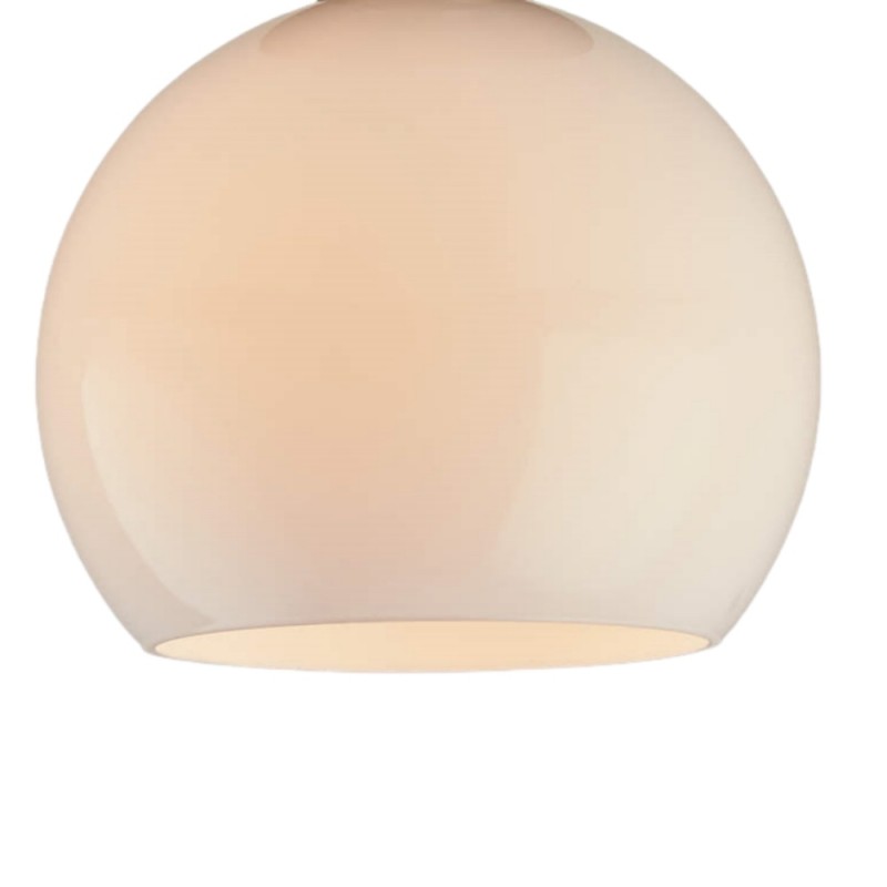 Pawson Minimalist Round Glass Brass Flush Mount Ceiling Light