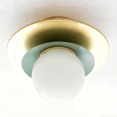 Ilincic Modern Morandi Globe Brass Ceiling Light