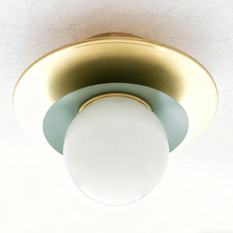 Ilincic Modern Morandi Globe Brass Ceiling Light