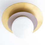 Ilincic Modern Morandi Globe Brass Ceiling Light