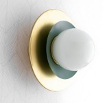 Ilincic Modern Morandi Globe Brass Ceiling Light