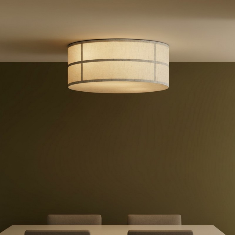 Sophie Japanese Linen Lantern Ceiling Light