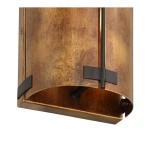 Zoe Industrial Rustic Bronze Cylindrical Metal Wall Sconce