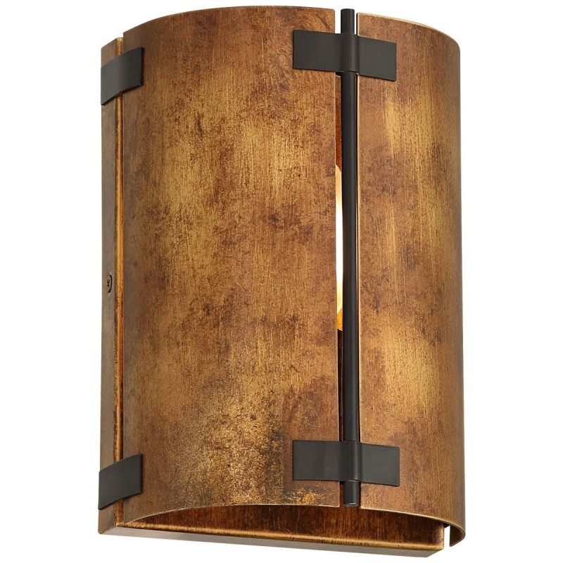 Zoe Industrial Rustic Bronze Cylindrical Metal Wall Sconce