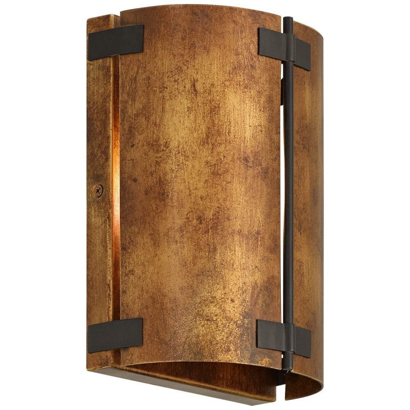 Zoe Industrial Rustic Bronze Cylindrical Metal Wall Sconce