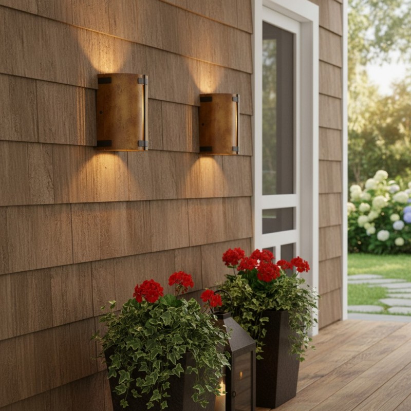 Zoe Industrial Rustic Bronze Cylindrical Metal Wall Sconce