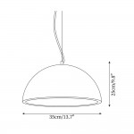 Quant Minimalist Natural Dome Yellow Travertine Pendant Light
