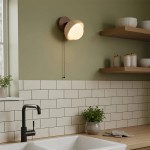 Hamnett Minimalist Natural Globe Travertine Wall Lamp
