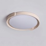 Jonathan Minimalist Round Travertine Stone Flush Mount Ceiling Light