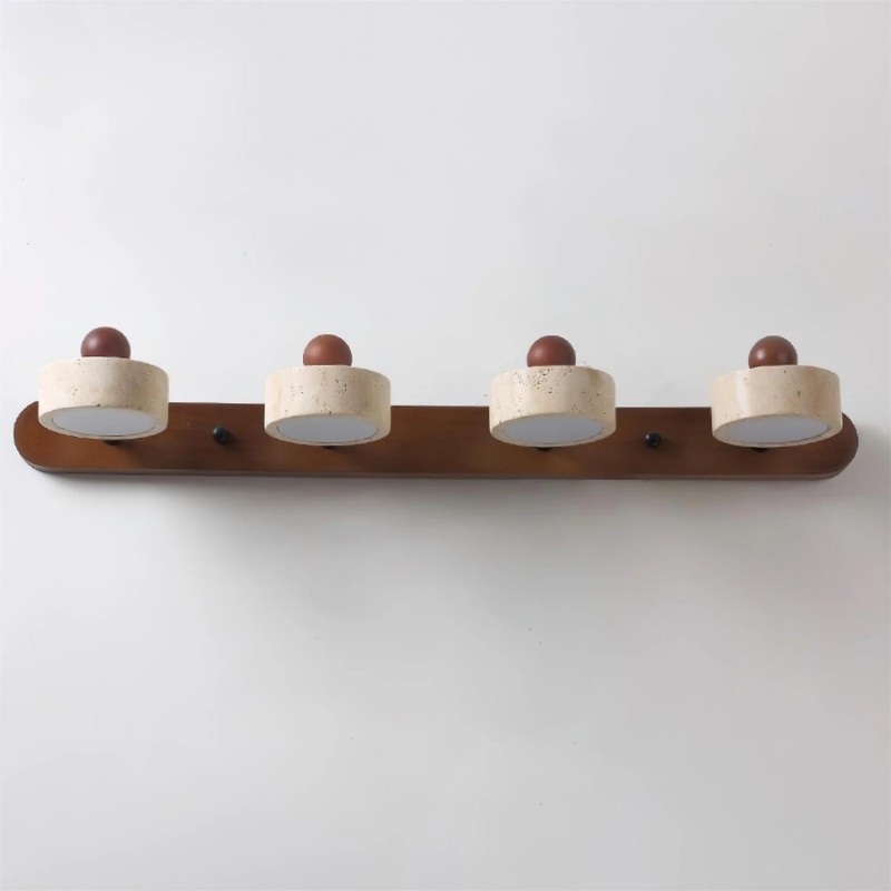 Macdonald Wabi Sabi Natural Travertine Adjustable Heads Wall Lamp