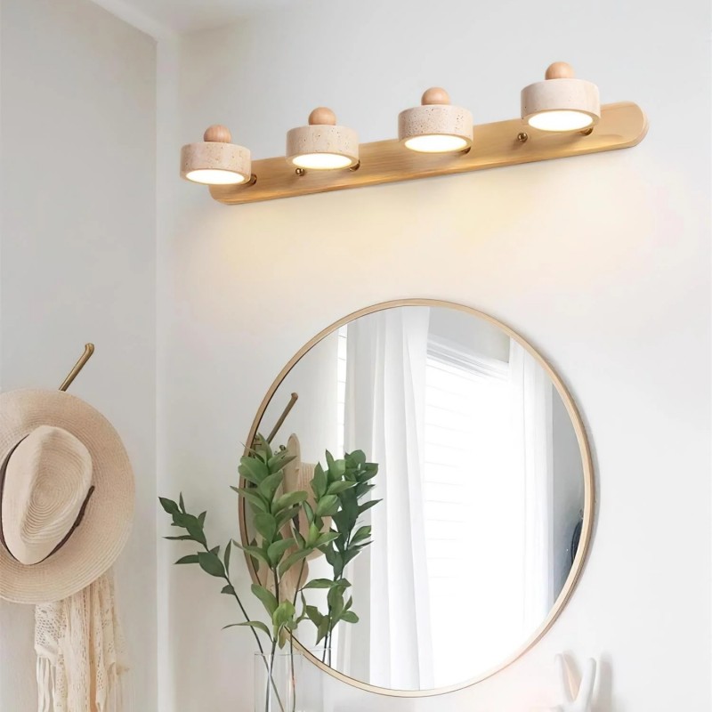 Macdonald Wabi Sabi Natural Travertine Adjustable Heads Wall Lamp