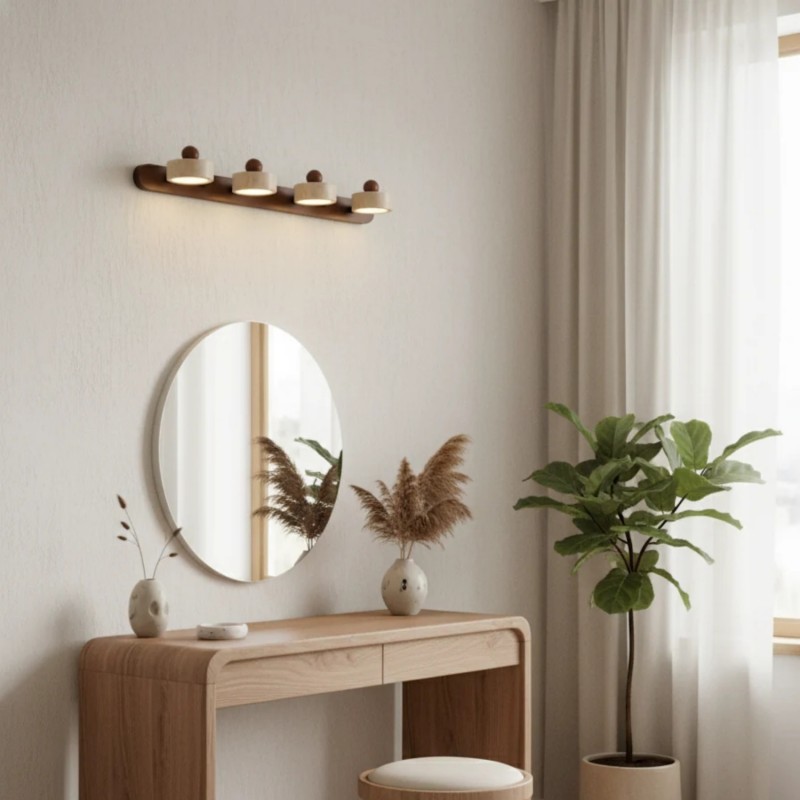 Macdonald Wabi Sabi Natural Travertine Adjustable Heads Wall Lamp