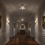 Katharine Minimalist Cone Shade Travertine Ceiling Lamp