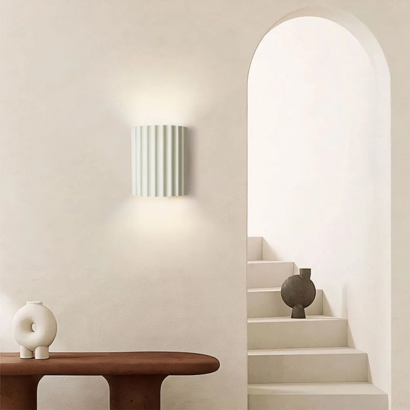Pranavi Modern Bundle Ribbed Fluted Resin Wall Sconce