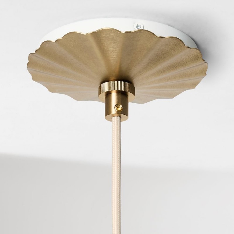 Veythra Modern Minimalist Rippled Glass Cone Pendant Lamp