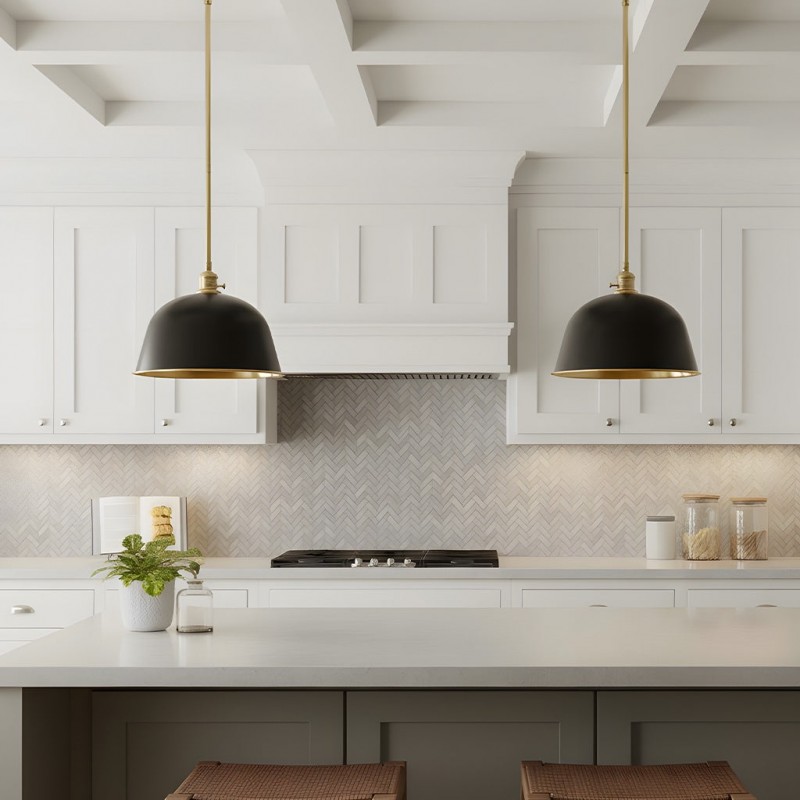 Pyrinxel Industrial Modern Metal Bell Shade Pendant Light