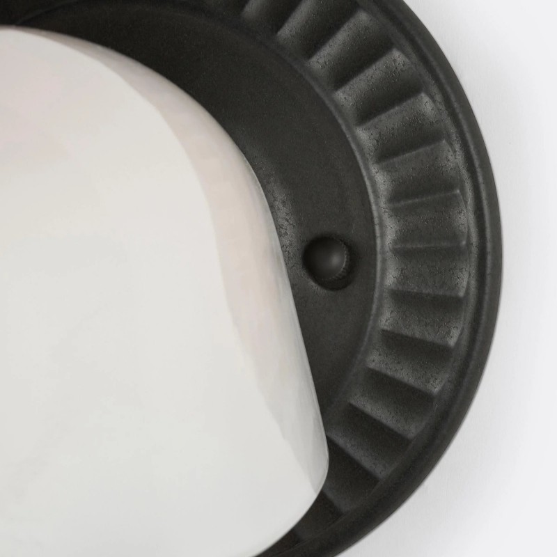 Pyrvyn Mid-Century Modern Milk Glass Shade Wall Sconce