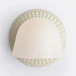 Pyrvyn Mid-Century Modern Milk Glass Shade Wall Sconce