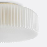 Nymirra Modern Ribbed Glass Flush Mount Ceiling Light