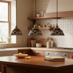 Hussein Vintage Hand-painted Ceramic Pendant Light
