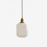 Balthazar Japanese Lantern White Glass Pendant Light