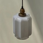Balthazar Japanese Lantern White Glass Pendant Light