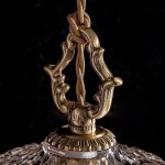Calanthia Vintage Luxury Gold Crystal Glass Pendant Light