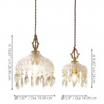 Calanthia Vintage Luxury Gold Crystal Glass Pendant Light