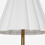 Jovita Contemporary Cone White Linen Table Lamp