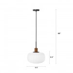 Aetheryn Nordic Ribbed Glass Pendant Lamp