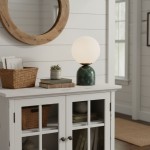 Aalia Nordic Small Marble Glass Orb Table Lamp
