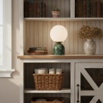 Aalia Nordic Small Marble Glass Orb Table Lamp