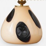 Solivian Vintage Pleated Cavolo Ceramic Table Lamp