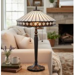 Zephira Tiffany White Glass Table Lamp