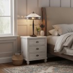 Zephira Tiffany White Glass Table Lamp