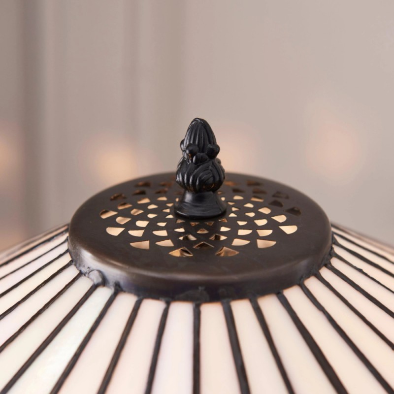 Zephira Tiffany White Glass Table Lamp