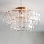 Caspar Minimalist Travertine Retro Ceiling Light