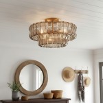 Giha Modern Double-Layer Curved Glass Chandelier
