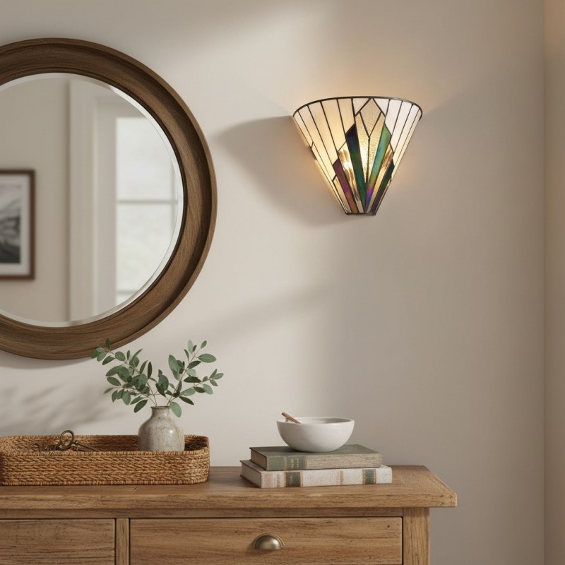 Eirwyn Tiffany Stained Glass Wall Sconce