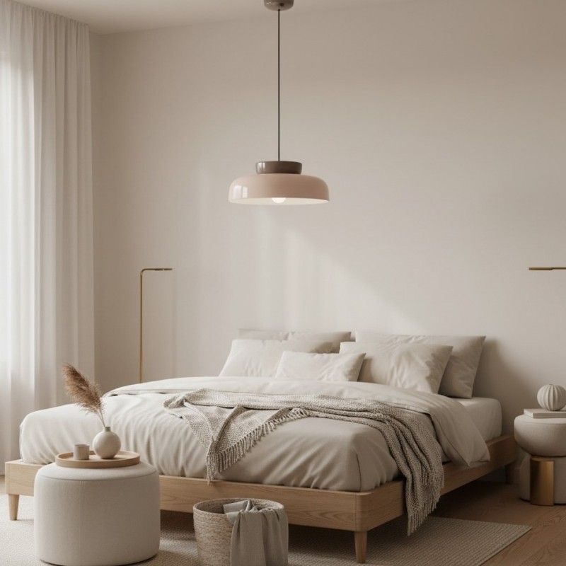 Smith Modern Nordic Bauhaus Macarons Bowl Shade Ceramic Pendant Light