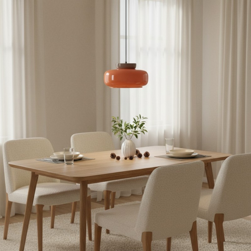 Smith Modern Nordic Bauhaus Macarons Bowl Shade Ceramic Pendant Light
