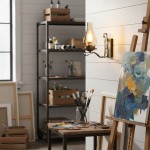 Andrina Retro Verdigris Bronze Kerosene Lamp Shape Sconce