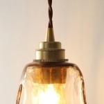 Nyxalis Vintage Brass Glass Pendant Light