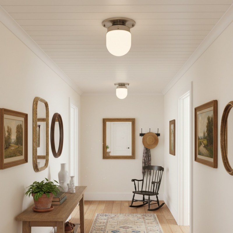 Roger Modern Brass Flush Mount Metal Ceiling Light