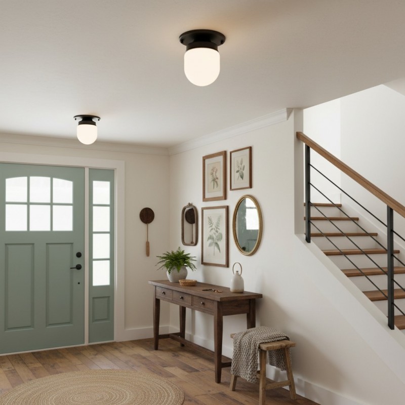 Roger Modern Brass Flush Mount Metal Ceiling Light