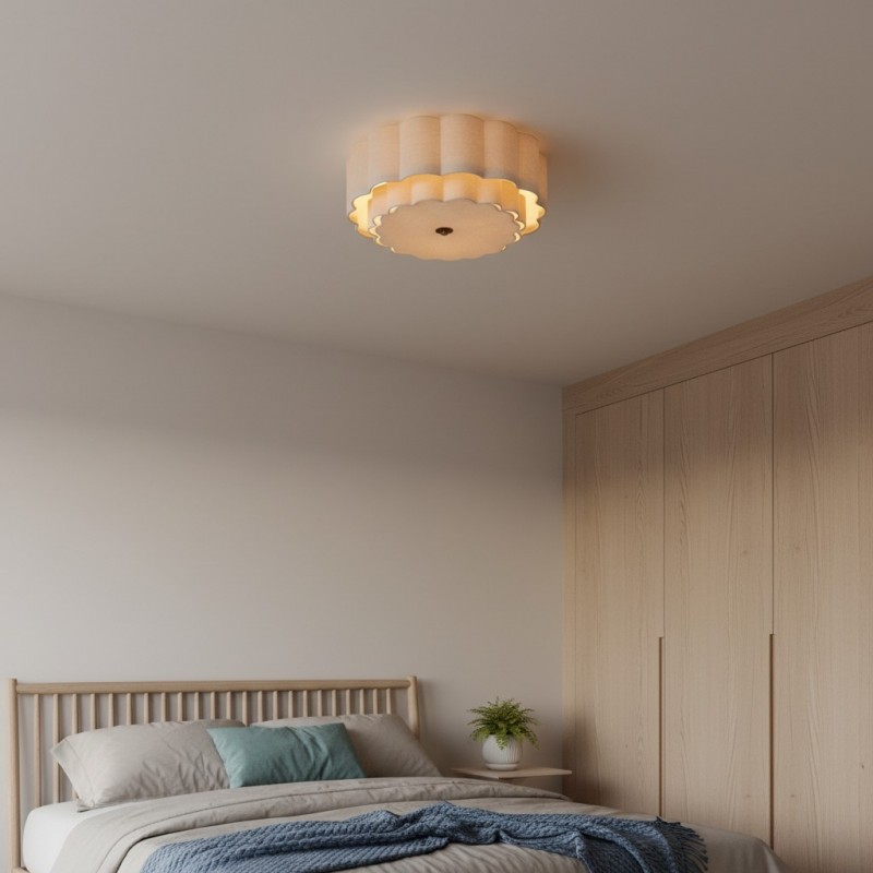 Syloria Vintage Fabric Flower Ceiling Light